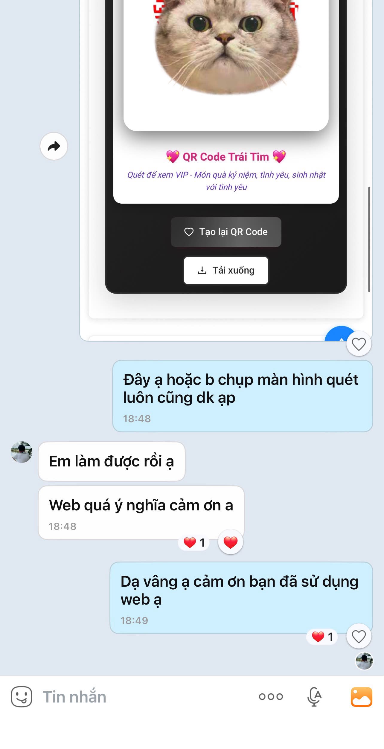 Feedback khách hàng LoveGift - Bạn Minh